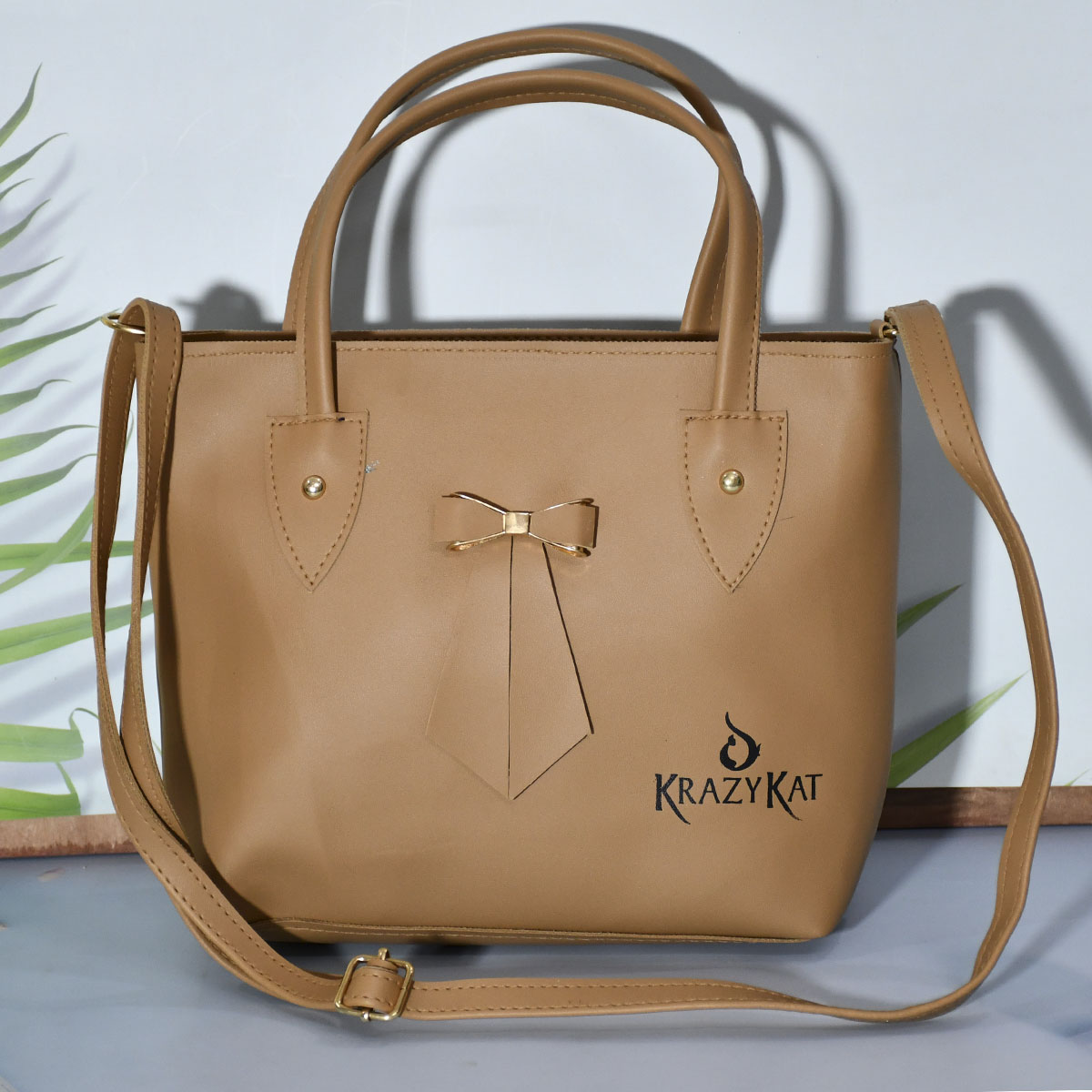 Women Beige Soft Finish Casual Everyday Handbag