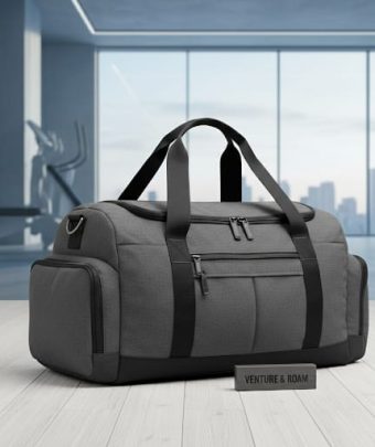 Dark Grey Travel Duffle Bag For Men