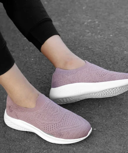 Women Grey Breathable Lightweight Comfort Daily Walking Shoes
