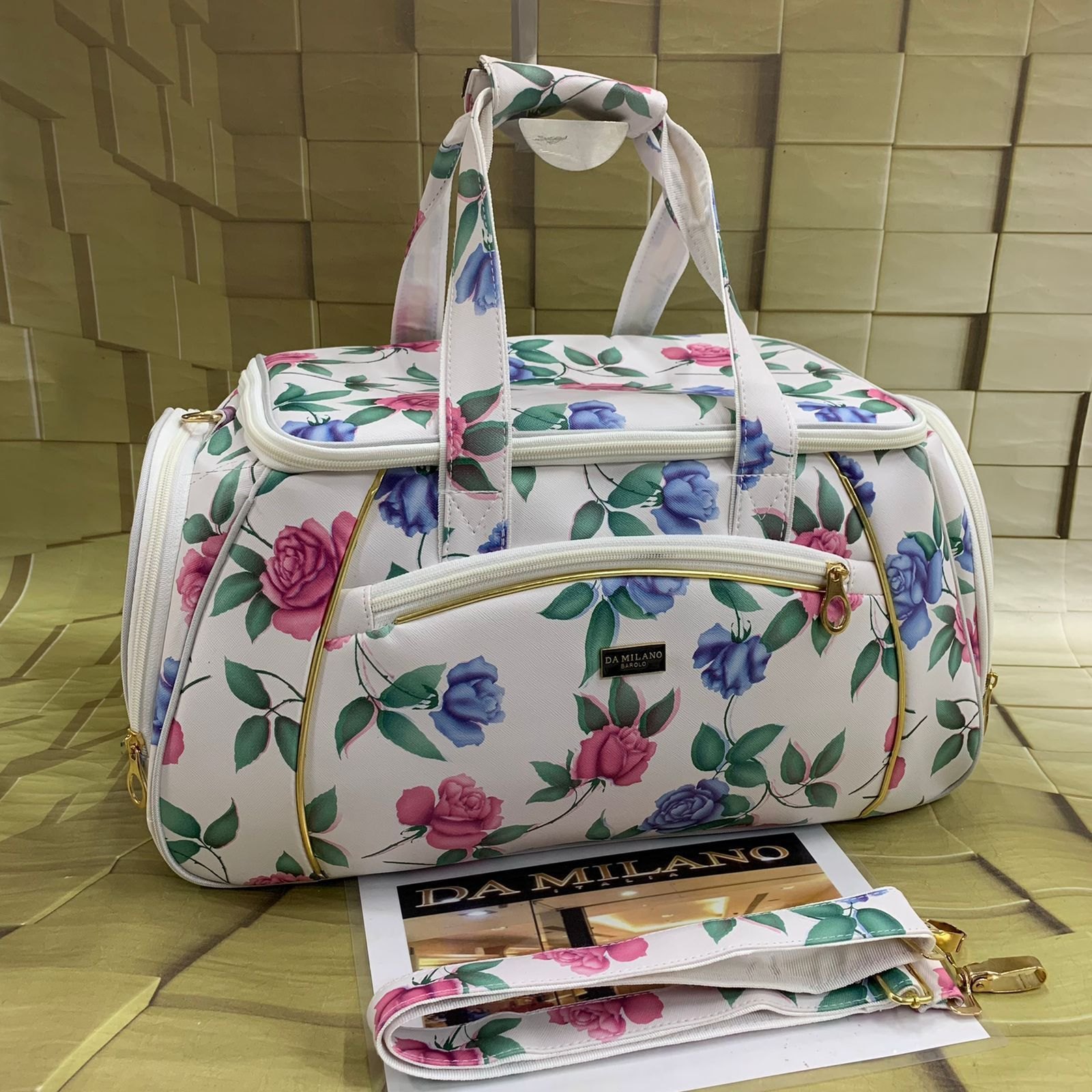 Women Grey Spacious Durable Weekend Travel Handbag