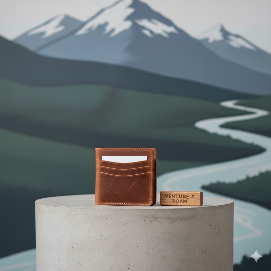 Brown Leather Passport Holder Travel Wallet For Men - Image 3