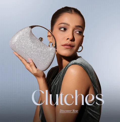 Women Gold Metallic Elegant Party Wear Clutch Bag