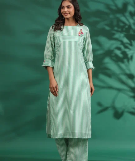 Women Light Green Daily Wear Cotton Dress