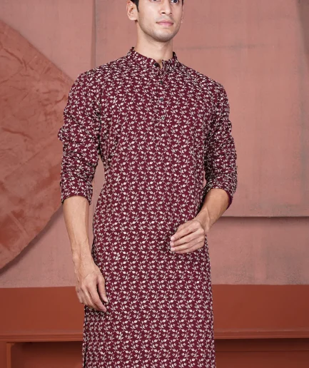 Maroon Cultural Program Traditional Stage Performance Wear Men