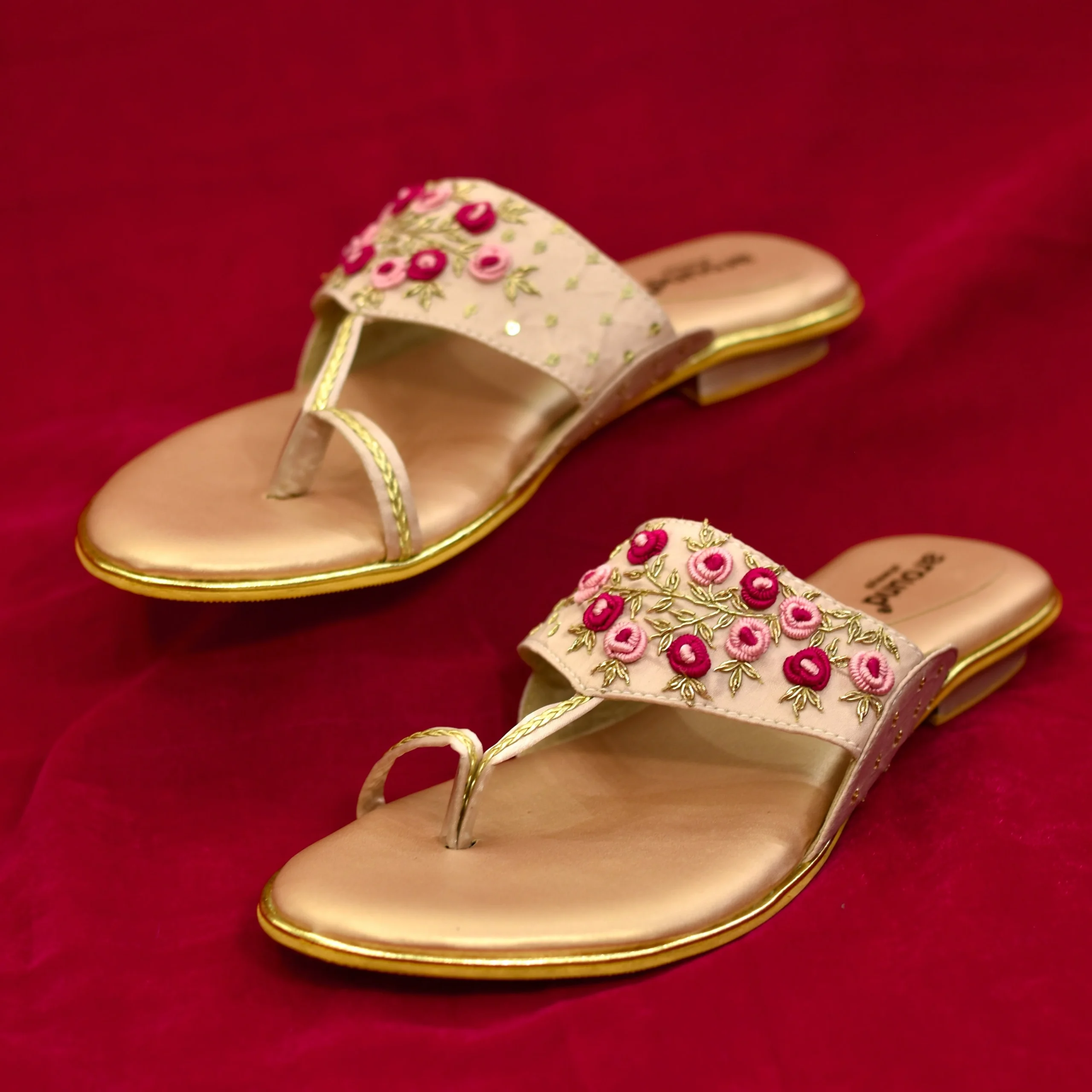 Women Brown Kolhapuri Traditional Handmade Ethnic Flat Chappals