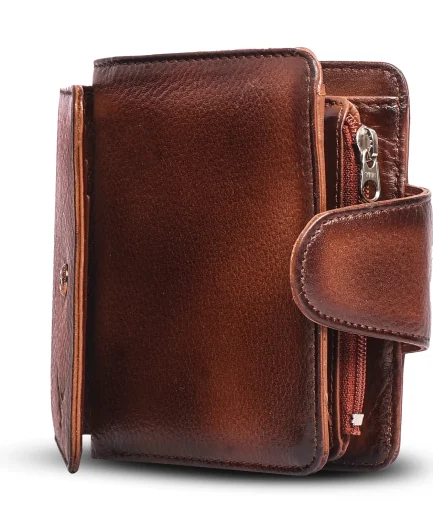Brown Leather Smooth Fit Men Wallet Classic Design