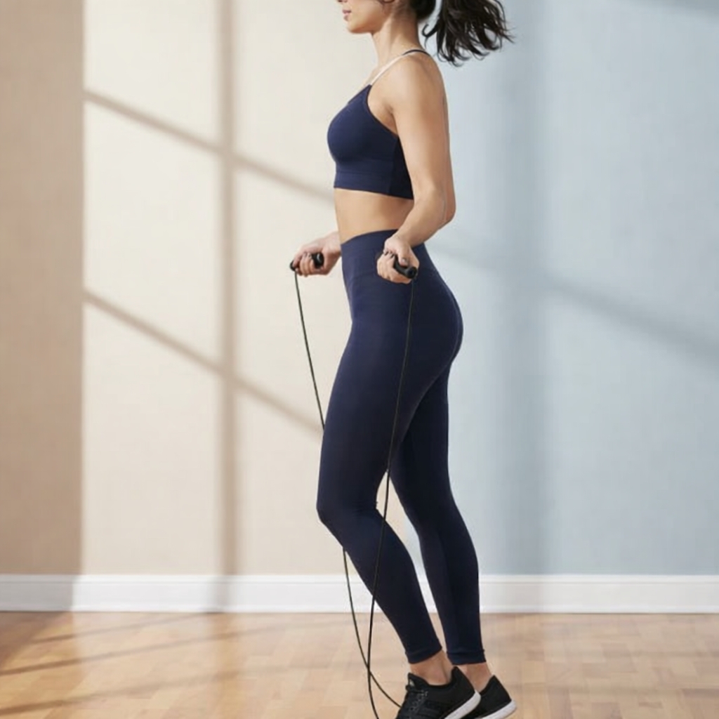 Women Black High Impact Gym Wear Set - Image 3