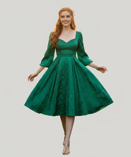 Women Green Comfort Fit Casual Cotton Dress