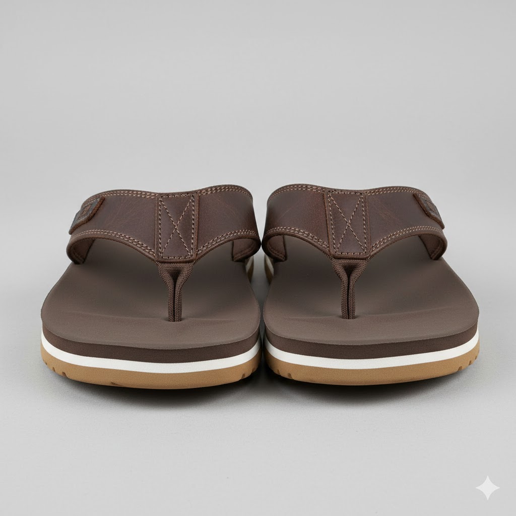 Brown Flip Flops Lightweight Casual Home Outdoor Wear Men