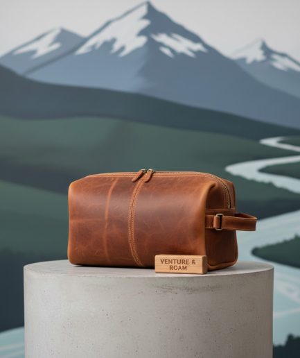 Brown Leather Shoulder Bag Premium Finish For Men