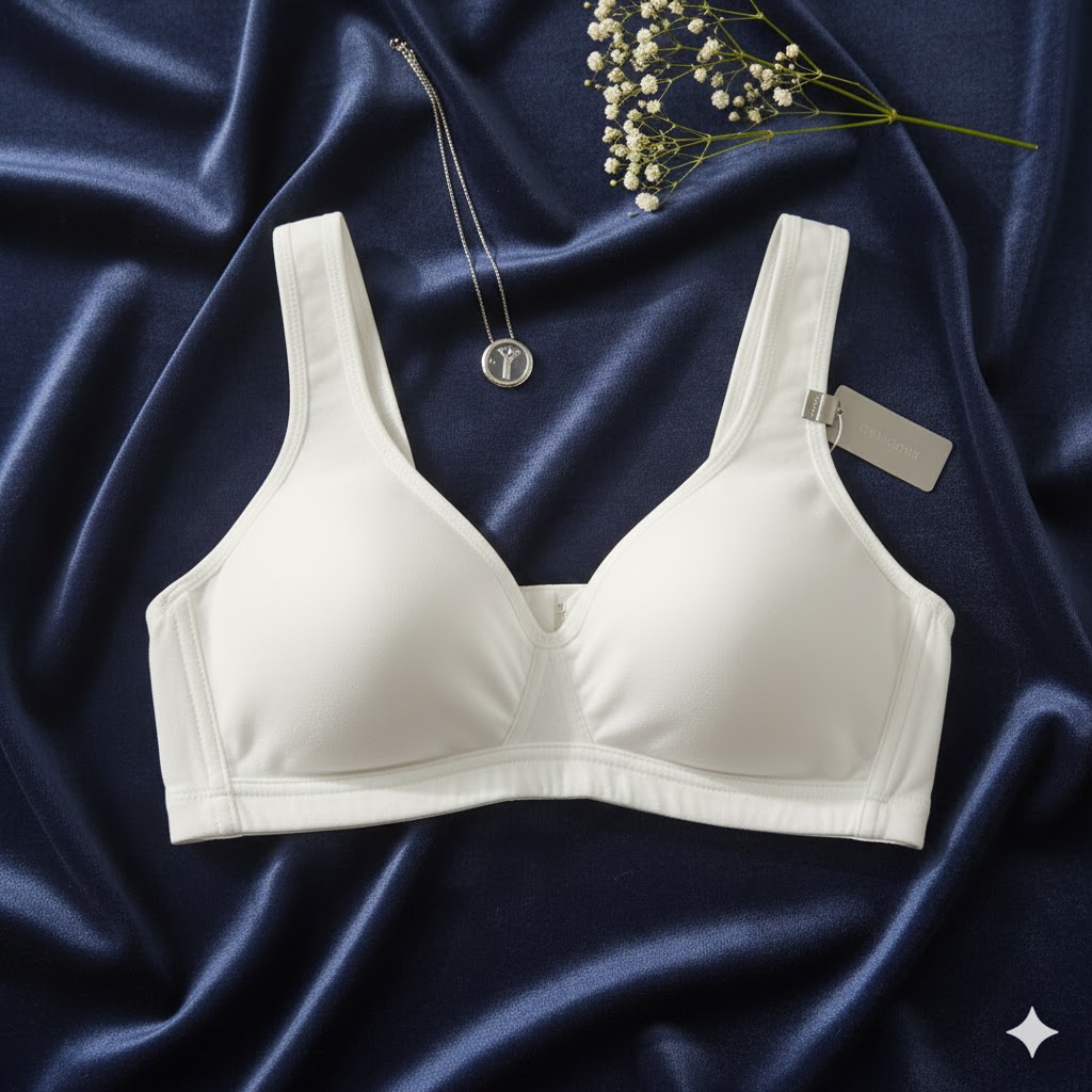 Women Beige Soft Cotton Everyday Comfort Support Bra - Image 2