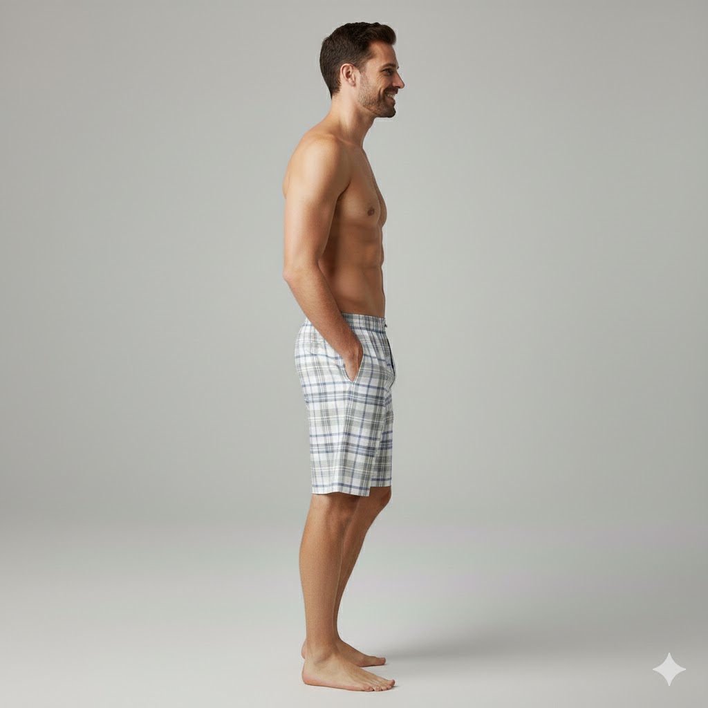 Men Boxer Shorts Relaxed Fit Breathable Cotton Nightwear - Image 3