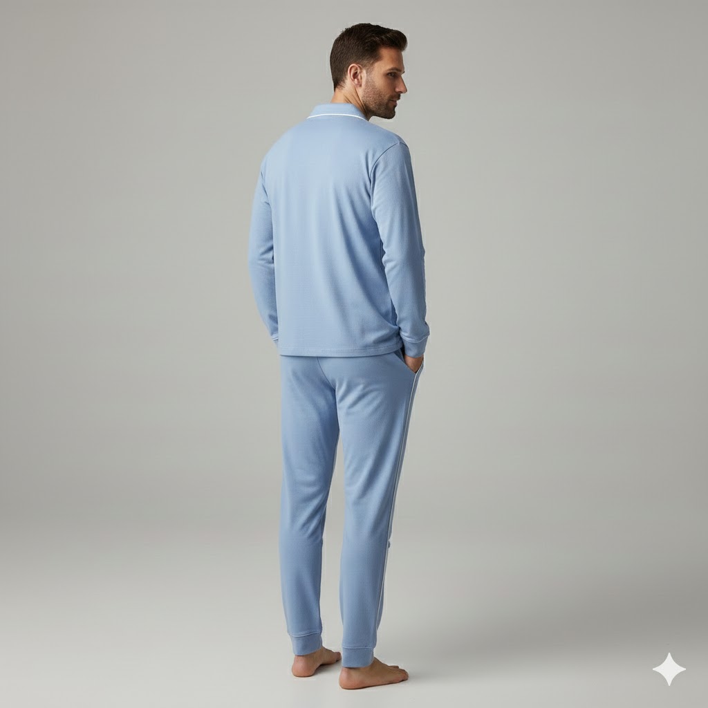 Men Sleep Wear Set Soft Relaxed Night Comfort - Image 2