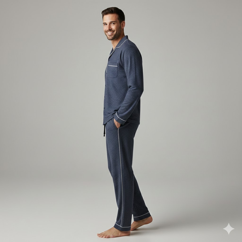 Men Relax Fit Pyjamas Soft Comfortable Night Lounge Wear - Image 4
