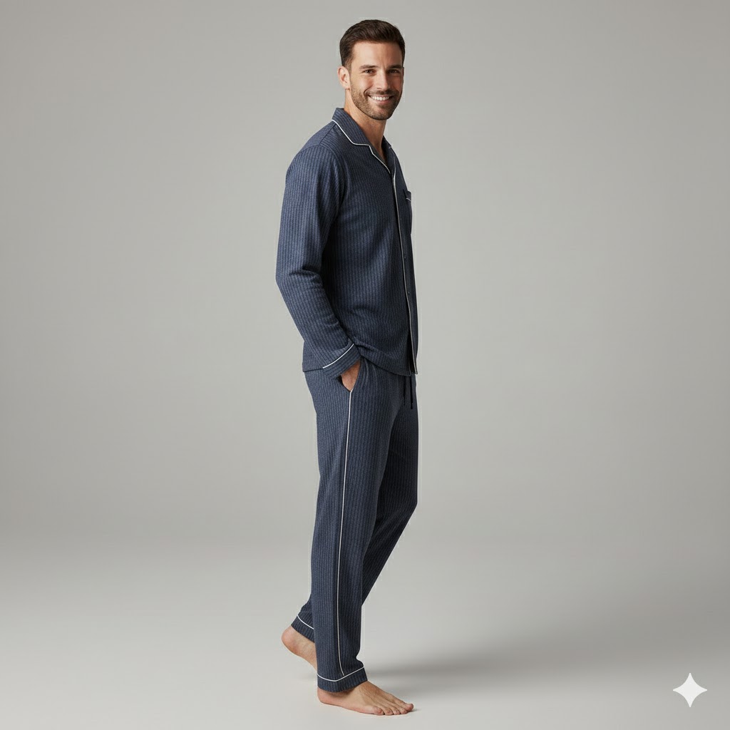 Men Relax Fit Pyjamas Soft Comfortable Night Lounge Wear - Image 3