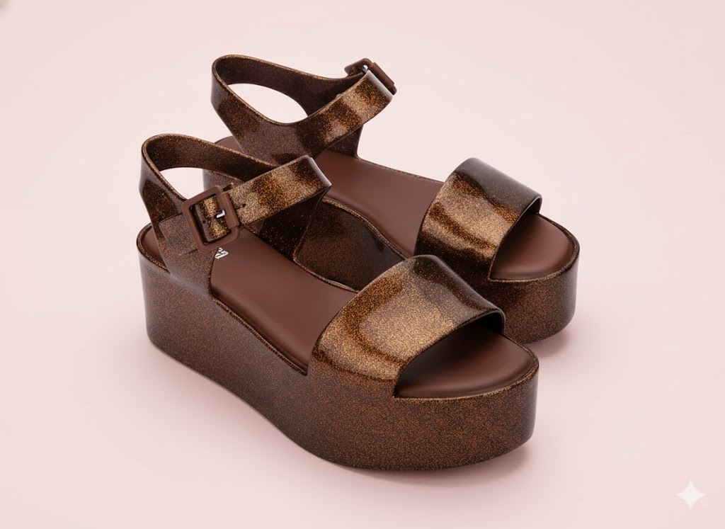 Women Beige Platform Heel Elegant Premium Party Wear Sandals - Image 2