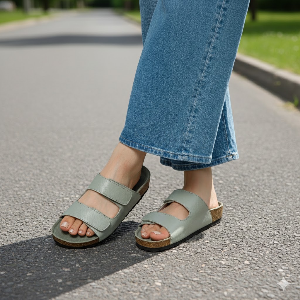 Women Beige Soft Cushion Premium Comfort Daily Sandals - Image 2