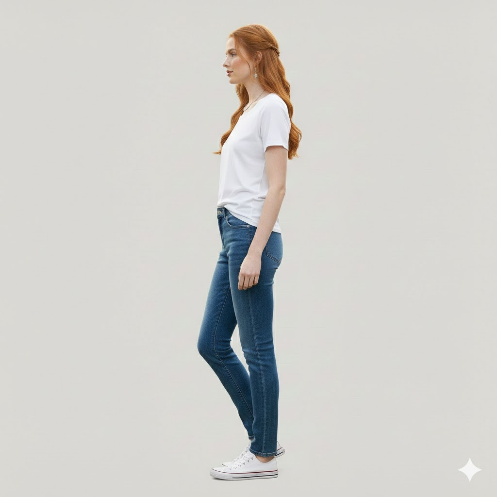 Women Blue Classic Denim Slim Fit Jeans - Image 4