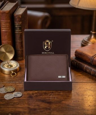 Brown Leather Card Holder Slim Wallet For Men