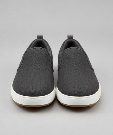 Grey Slip On Shoes Minimal Comfortable Casual Wear Men