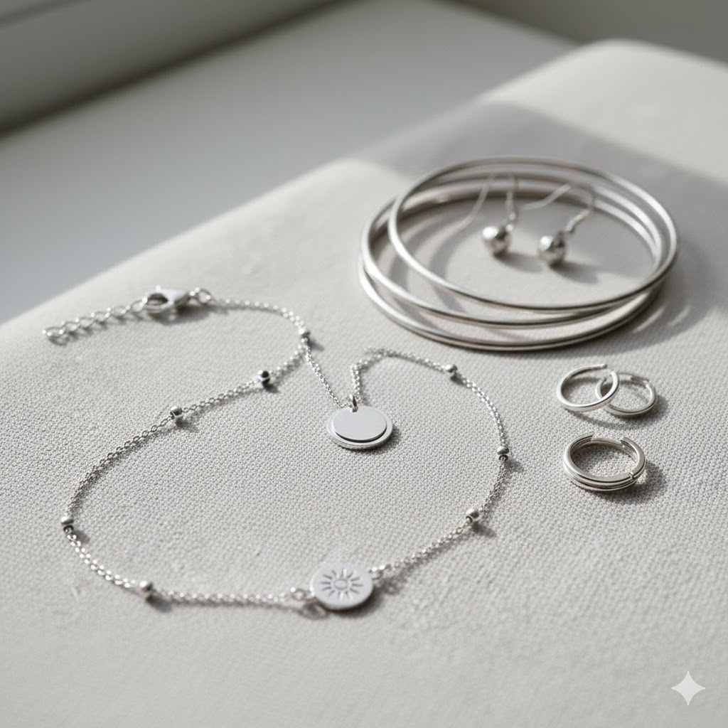 Women Silver Elegant Premium Daily Wear Jewellery