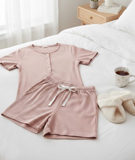 Women Soft Pink Comfortable Relaxed Fit Night Comfort Wear