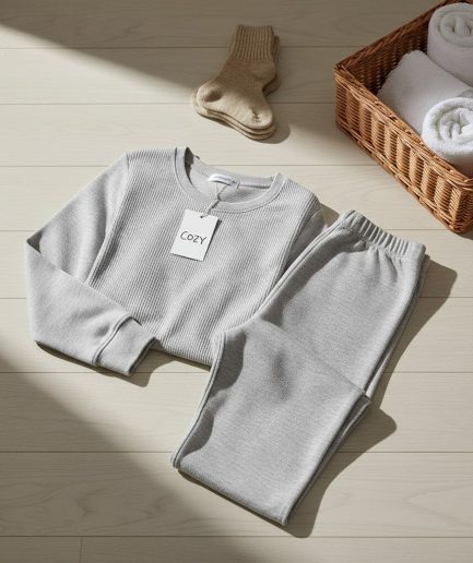 Women Grey Warm Thermal Soft Winter Comfort Innerwear