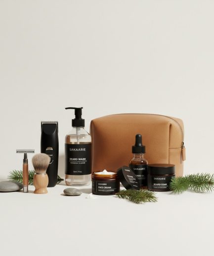 Complete Grooming Kit Beard Hair Skin Care Set Men