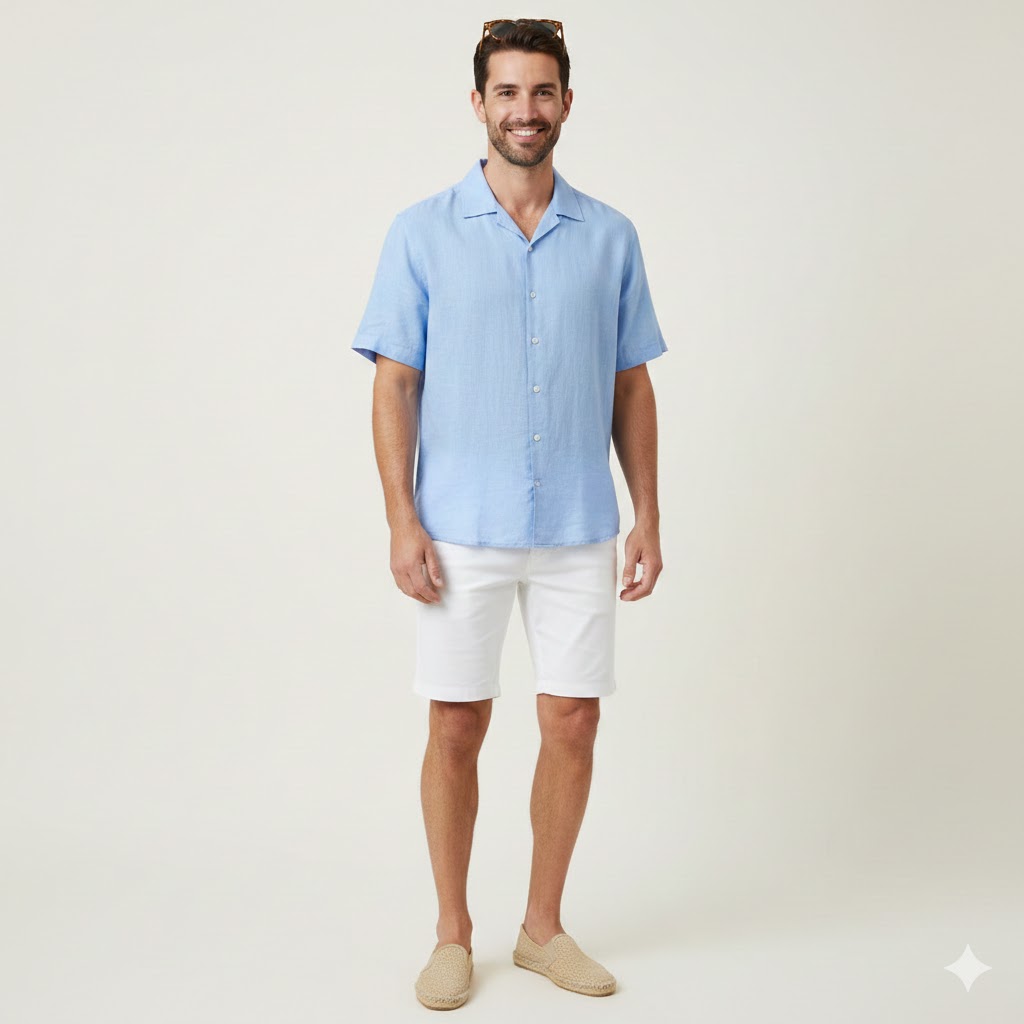 Summer Wear Shirt Lightweight Breathable Casual Style Men
