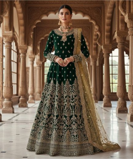 Women Ivory Ethnic Gown Traditional Festive Wear