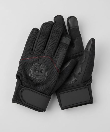 Men Professional Black Gym Training Grip Gloves Wear