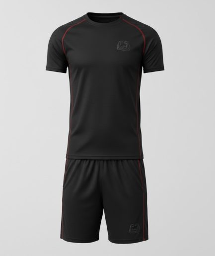 Men Royal Black Performance Gym Workout Wear Set