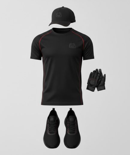 Men Luxury Black Fitness Apparel Training Kit Set