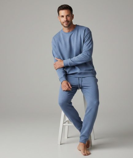 Men Comfort Wear Set Relaxed Fit Home Lounge Outfit