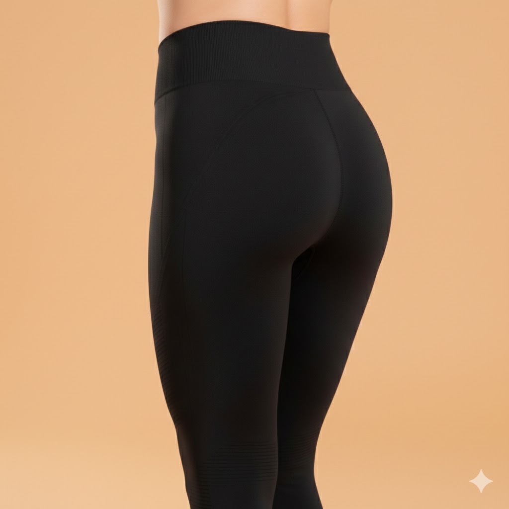 Women Black Stretch Yoga Training Fitness Pants - Image 2