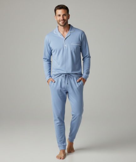 Men Sleep Wear Set Soft Relaxed Night Comfort