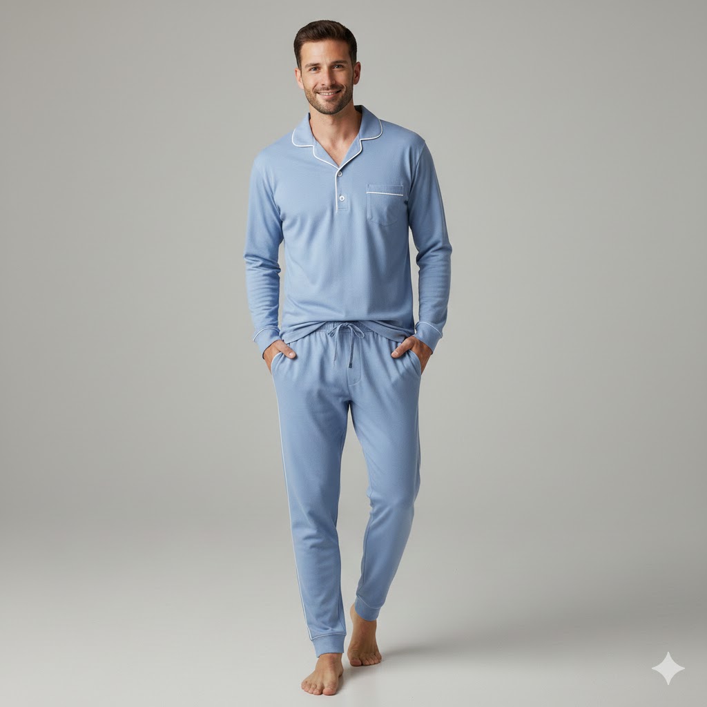 Men Sleep Wear Set Soft Relaxed Night Comfort
