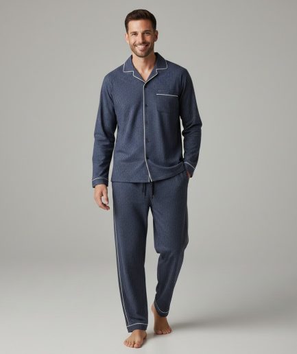 Men Relax Fit Pyjamas Soft Comfortable Night Lounge Wear