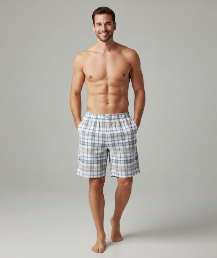 Men Boxer Shorts Relaxed Fit Breathable Cotton Nightwear