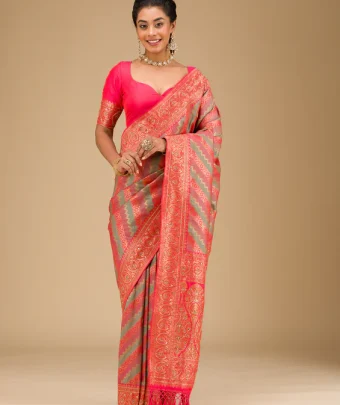 Mauve Cutdana Art Silk Saree